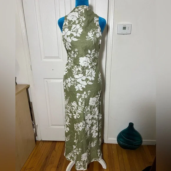 Reformation Floral Linen Casette Dress Women’s 2 - Picture 3 of 10